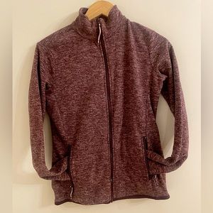 Mountain warehouse burgundy fleece zip up, size 4
